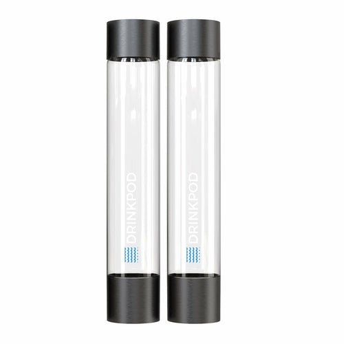 FizzPod 1L Slim Bottles, 2-Pack