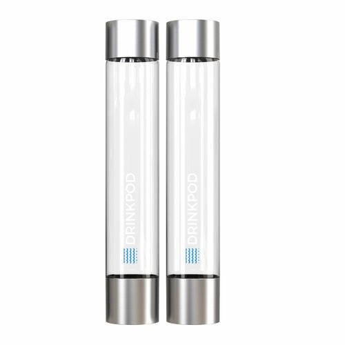 FizzPod 1L Slim Bottles, 2-Pack