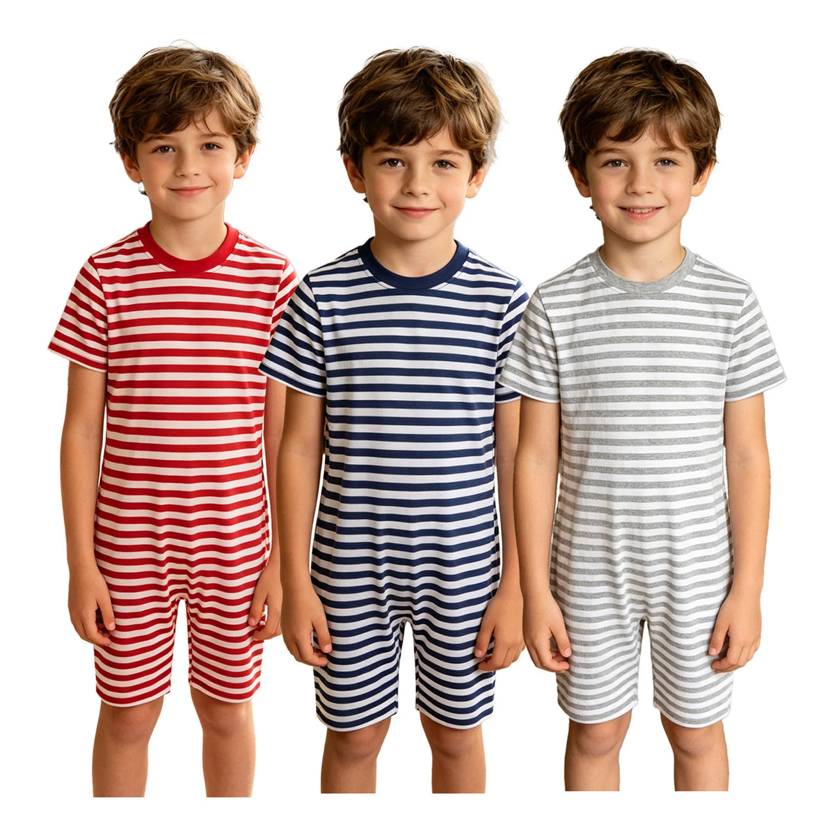 3pcs Kids Boys Girls Autism Adaptive Special Needs Clothing Sleeveless Anti-strip Zipper Solid Color Jumpsuit Rompers Homewear