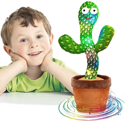 Dancing Cactus Plush Toy Doll Electronic Recording Shake With Song