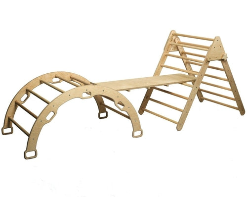 Montessori Climbing Set / Pikler Triangle, Climbing Arch & Ramp / 3