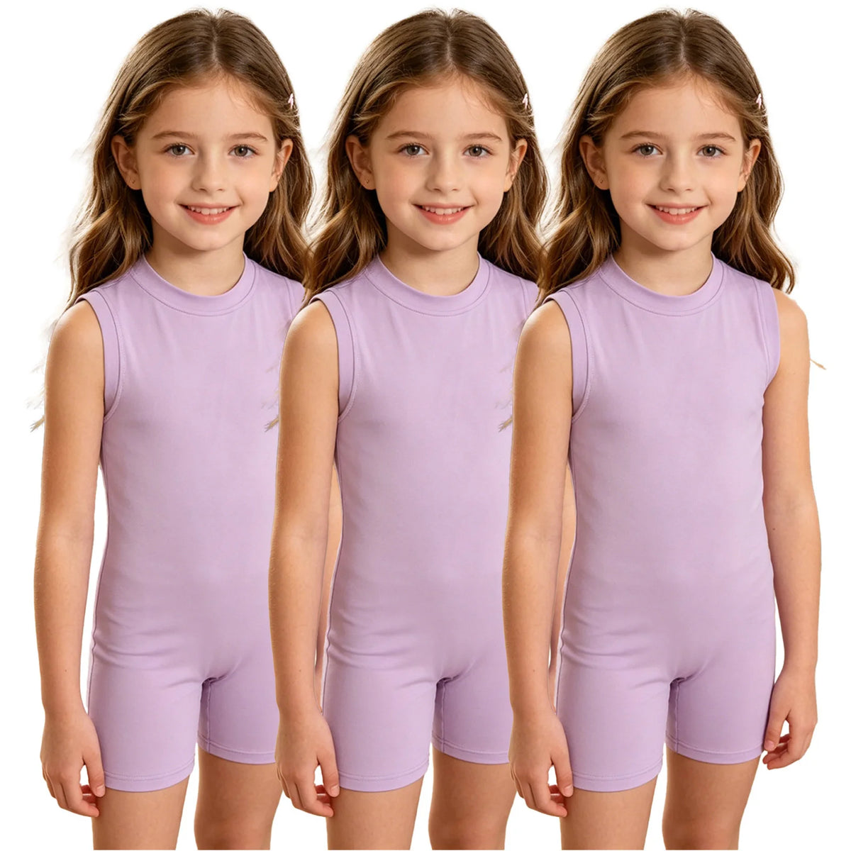 3pcs Kids Boys Girls Autism Adaptive Special Needs Clothing Sleeveless Anti-strip Zipper Solid Color Jumpsuit Rompers Homewear
