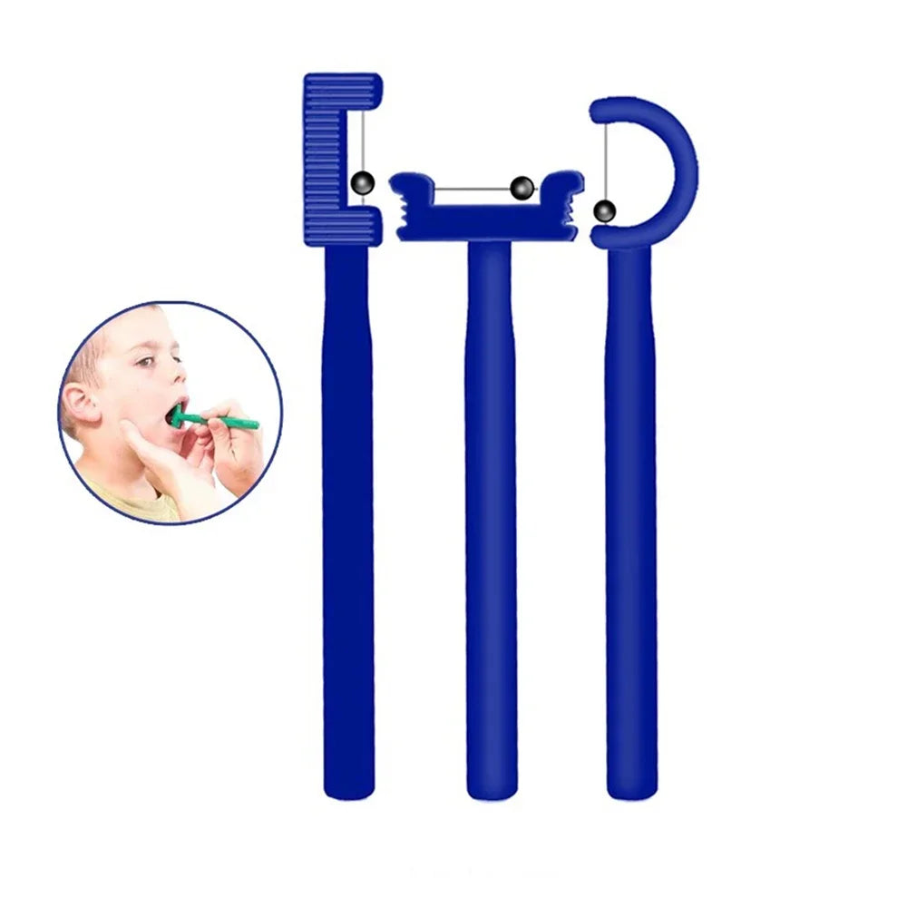 3pcs Children Tongue Tip Trainer Tongue Oral Muscle Training Autism Language Pronunciation Rehabilitation Therapy Training Aids