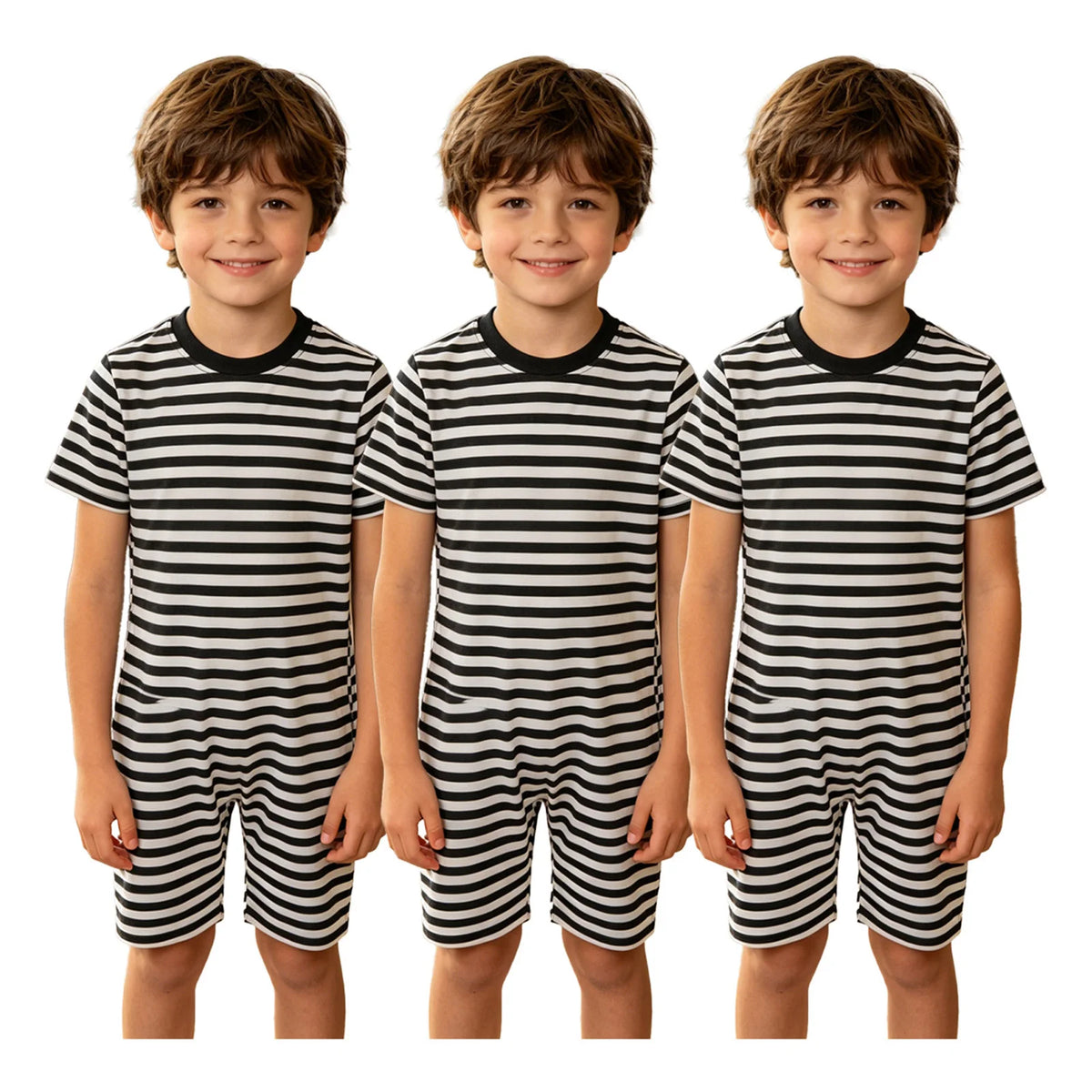3pcs Kids Boys Girls Autism Adaptive Special Needs Clothing Sleeveless Anti-strip Zipper Solid Color Jumpsuit Rompers Homewear