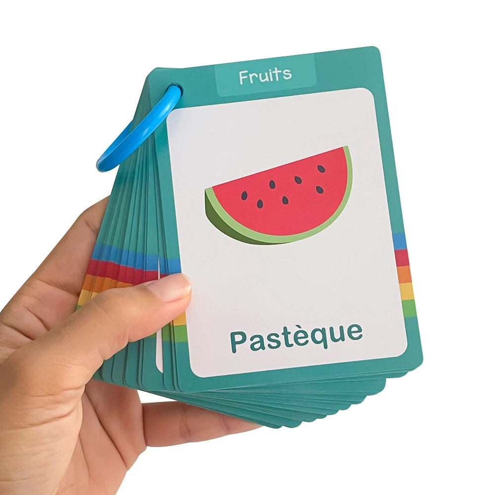 Food / Animals / Fruits / Body Parts French Words Learning Cards for Kids Early Language Skill Classroom Activities Memory Games